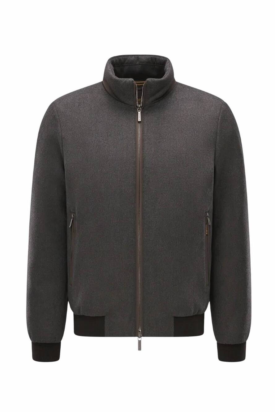 NEW MOORER men's stand collar quilted jacket in visone